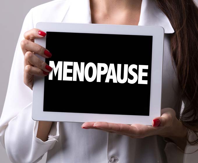 Menopause Schild Frau