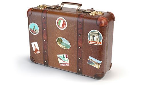 Koffer Reiseapotheke Länder Sticker